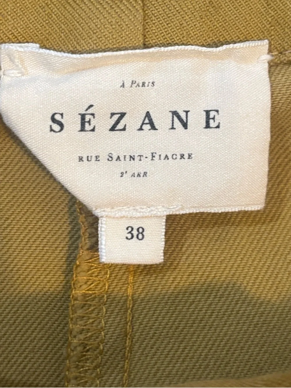 Sézane Leandro Mustard Yellow Gold Ankle Trousers Size 38 or US 6